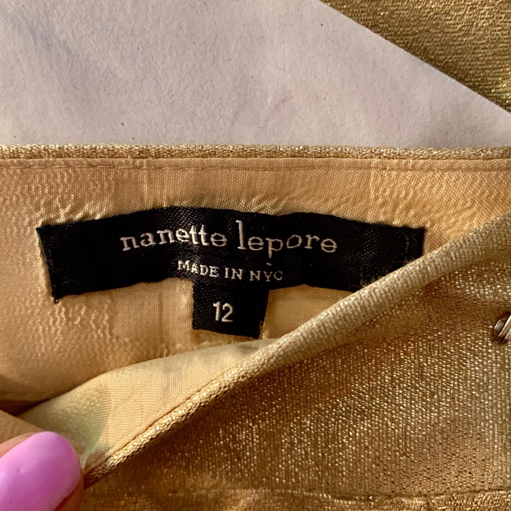 Gorgeous Nanette Lepore gold skirt size 12 women